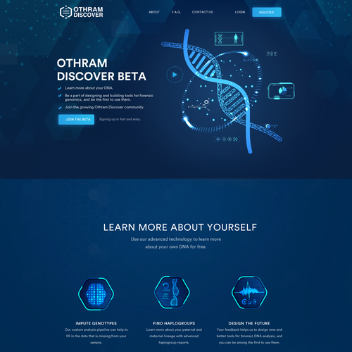 DNA design with the title 'Creative Web Design'