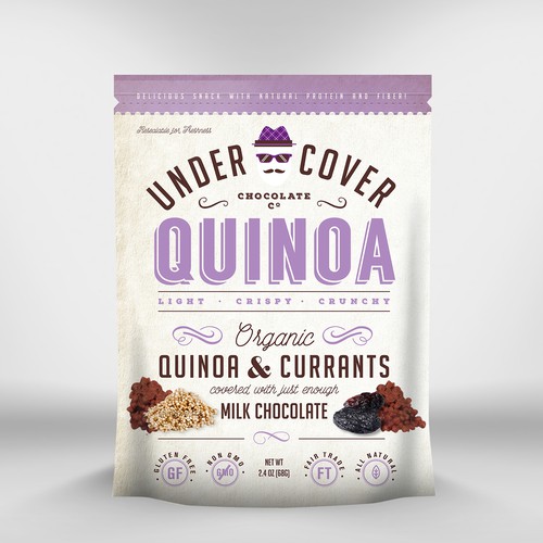 Organic food packaging with the title 'Quinoa Packaging'
