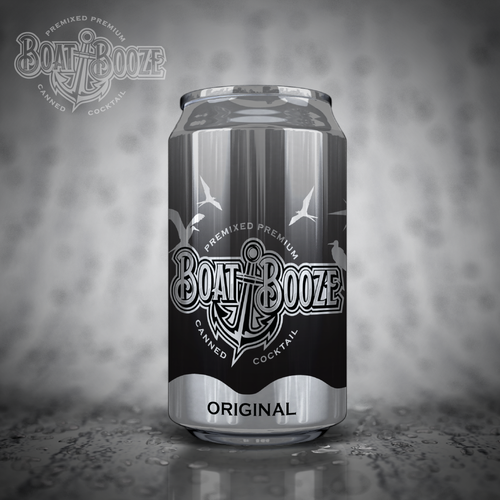 Can label with the title 'Winning Project for a alcohol beverage company'