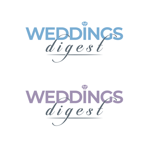 Lavender design with the title 'Weddings Digest Logo'
