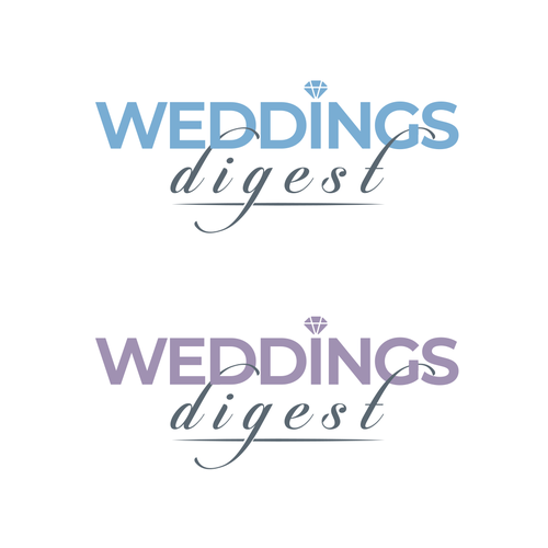 Diamond logo with the title 'Weddings Digest Logo'