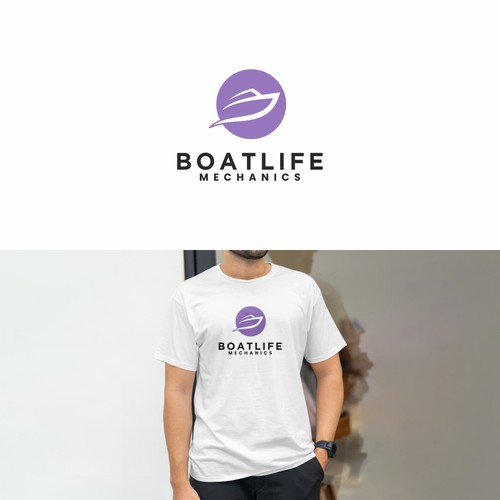 Mechanic logo with the title 'Boat mechanic logo'