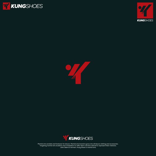 Martial arts logo with the title 'Martial arts footwear and clothing company (Kung Shoes)'