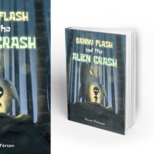 Alien book cover with the title 'Cover design for young adult novel'