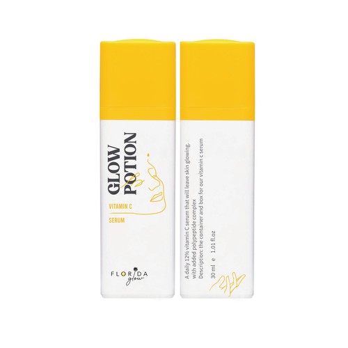 Serum packaging with the title 'Packaging design'