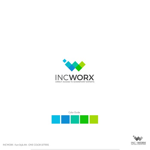 Geometric logo with the title 'Logo for IncWorx'