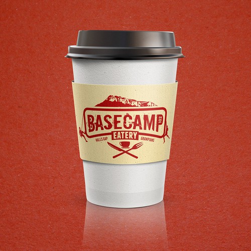 Camp design with the title 'New logo wanted for cafe concept with outdoor focus'