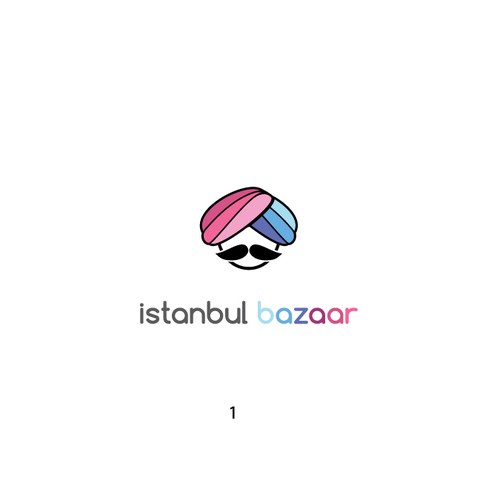 Vibrant logo with the title 'Funny logo for Turkish candy shop'