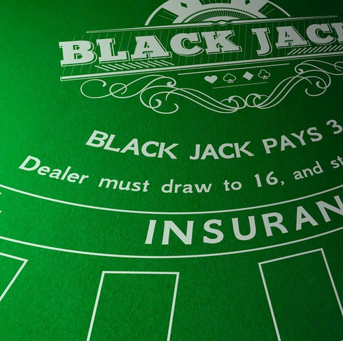 Card game artwork with the title 'Black Jack game pad'