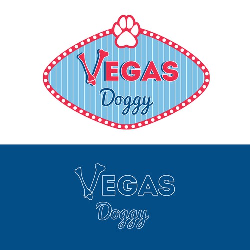 Pet shop design with the title 'Vegas Doggy'