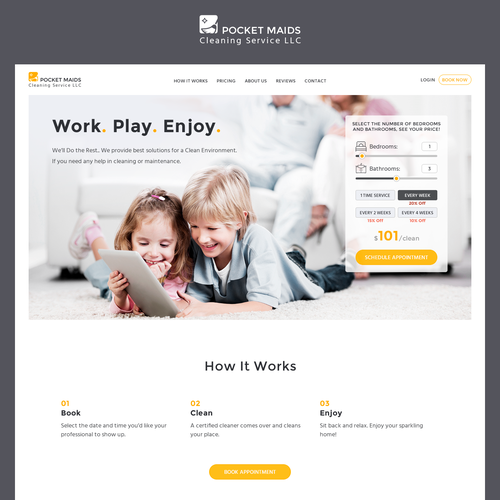 Cleaning website with the title 'Cleaning website'