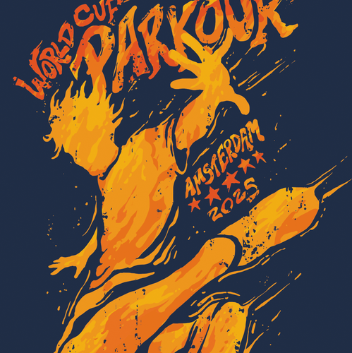 Urban t-shirt with the title 'T-shirt Design for a Parkour Competition'