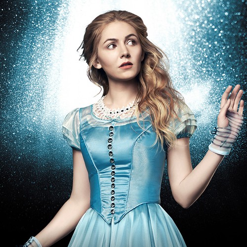 Theater design with the title 'Alice in Wonderland Play'