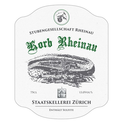 Print label with the title 'Wine label, old feeling '