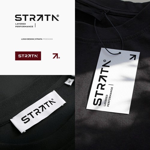 Typographic logo with the title 'STRATA | Logo Design'
