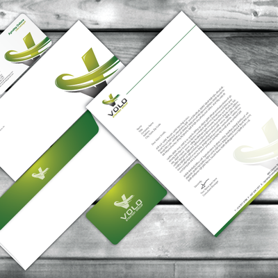 Stationery Set Design for 'Volo Strategy Group, Inc.'.