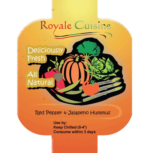 Vegetable label with the title 'Help design a fun and premium product label for a large national deli salad manufacturer!'