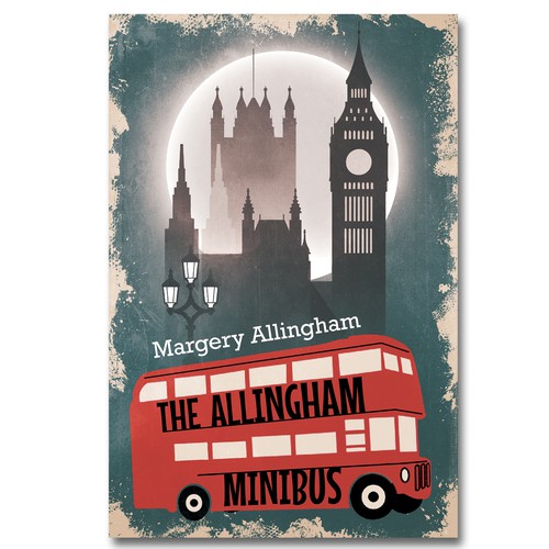 Classic book cover with the title 'Illustrated look retro crime book cover'