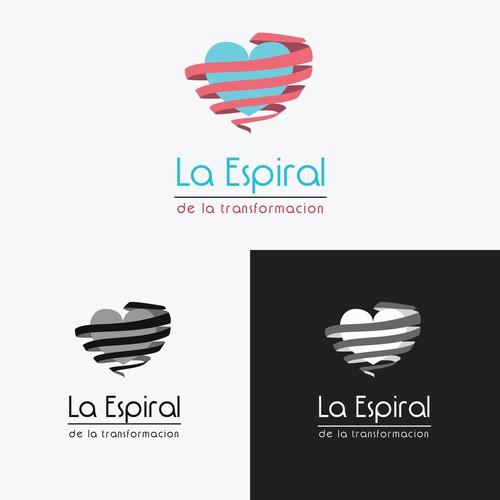 Ribbon logo with the title 'Logo concept for Personal Transformation Company'