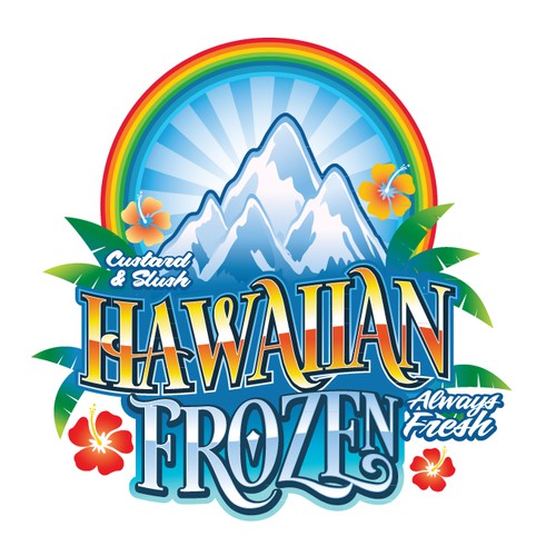 Hawaii logo with the title 'Hawaiian Frozen'