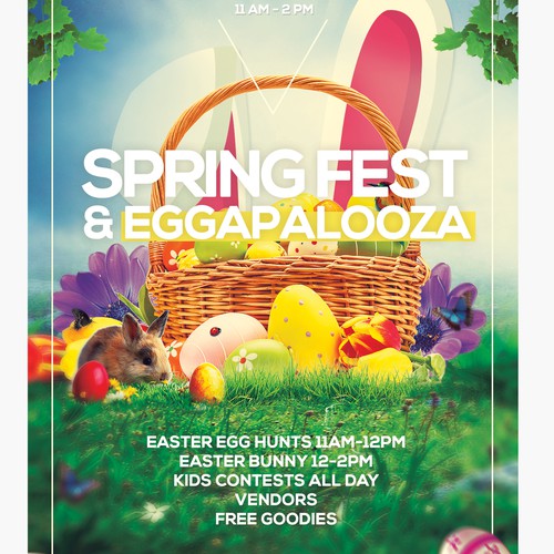 Easter design with the title 'Flyer EASTER'