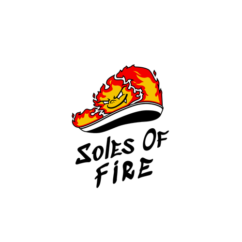Shoe logo with the title 'Soles Of Fire'