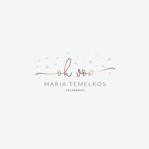 Wedding planner logo with the title 'A logo for a private marriage celebrancy service'