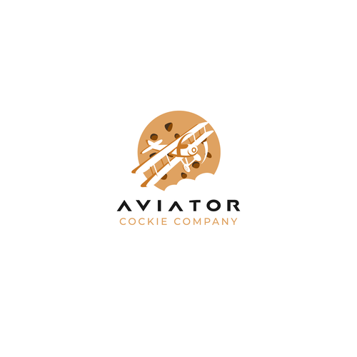 Aviator logo with the title 'Cookies company with aviation theme'