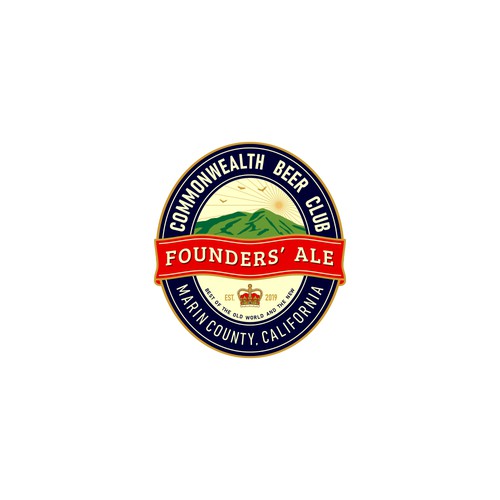 British logo with the title 'Logo for Founders' Ale - Commonwealth Beer Club, Marin County, California'