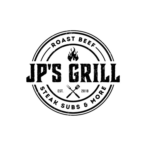 Angus logo with the title 'JP'S GRILL'