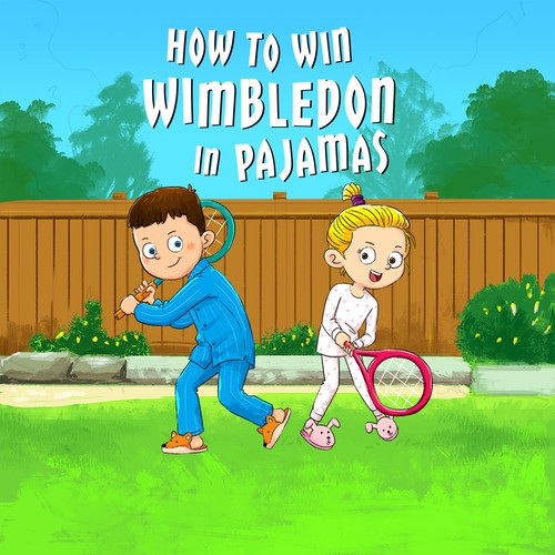 Sports illustration with the title 'How To Win Wimbledon in Pajamas'