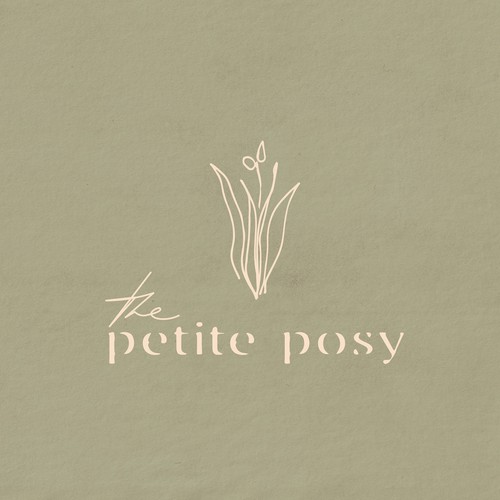 Flower logo with the title 'Hand illustrated simple cute flower logo for an artistic floral business'