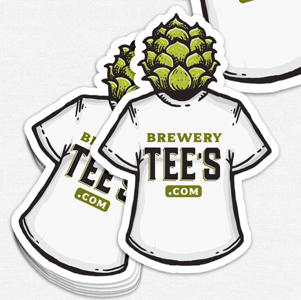 Hawaiian shirt logo with the title 'Brewery Tees'