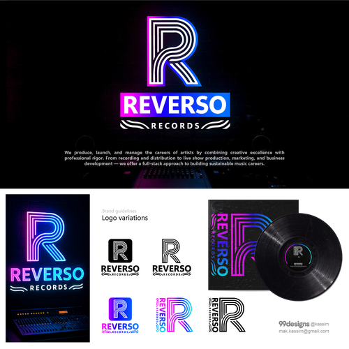 Mockup logo with the title 'Reverso'