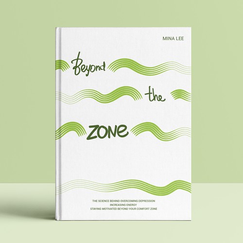 Graphic book cover with the title 'design concept book "Beyound the zone"'