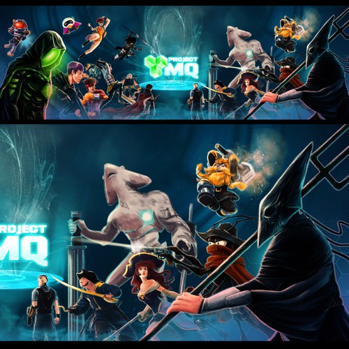 Indie design with the title 'Indie Game Banner Image for ProjectMQ'