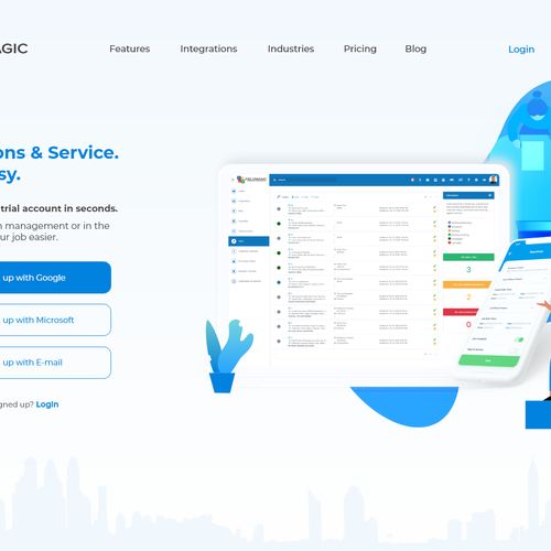 Sign up design with the title 'Landing Page design '
