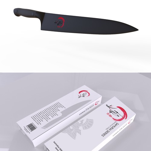Logo packaging with the title 'High End Luxury Chef Knife'