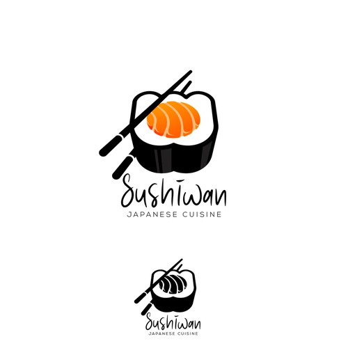 Sushi logo with the title 'Logo Sushiwan'