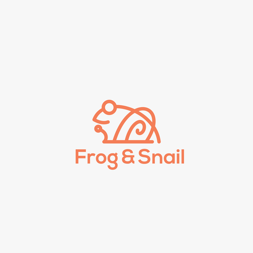 Frog design with the title 'frog & snail'