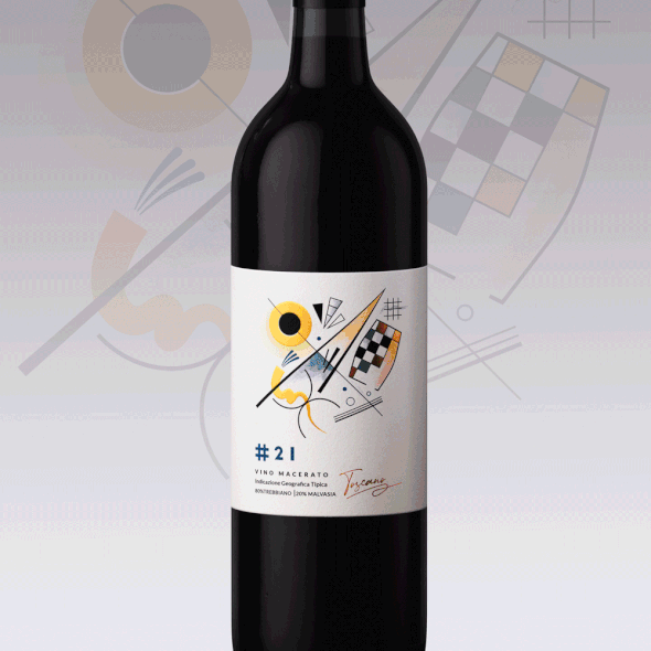 Winery label with the title 'Label design'