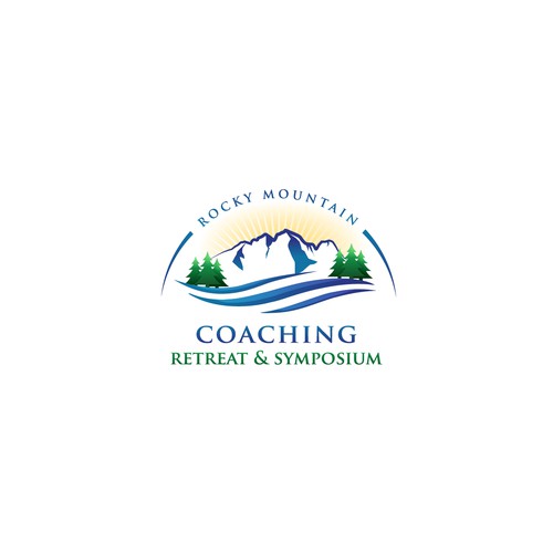 Energetic logo with the title 'Logo for coaching retreat and symposium'