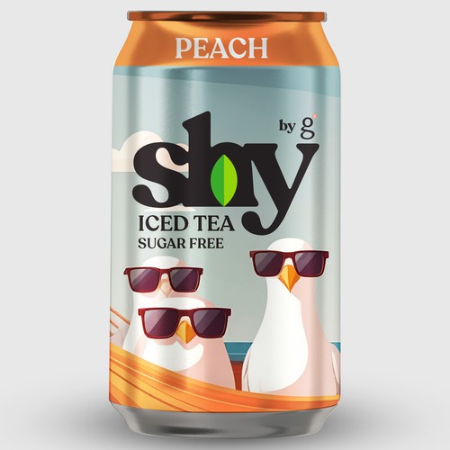 Packaging with the title 'Iced tea can design'