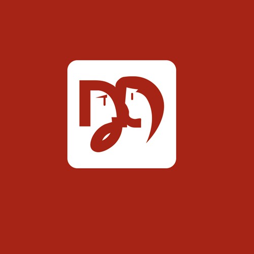 Minimalist logo with the title 'Simple DP initial with faces'