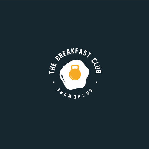 Egg design with the title 'The breakfast club'