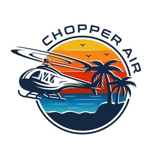 Helicopter design with the title 'Chopper Air'