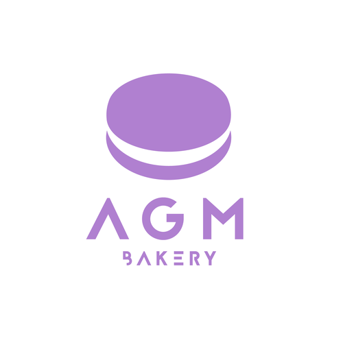 Macaron design with the title 'Minimal, simple logo for a bakery'