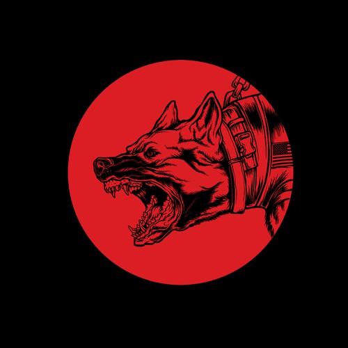 Angry design with the title 'Military dog twist on the old Thundercats logo'