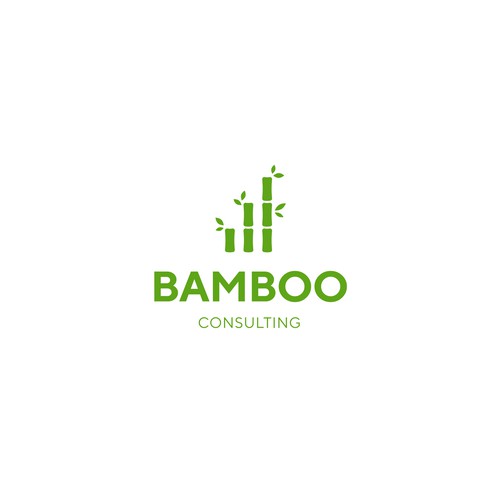Bamboo logo with the title 'Modern simple logo for disruptive tech consultancy'
