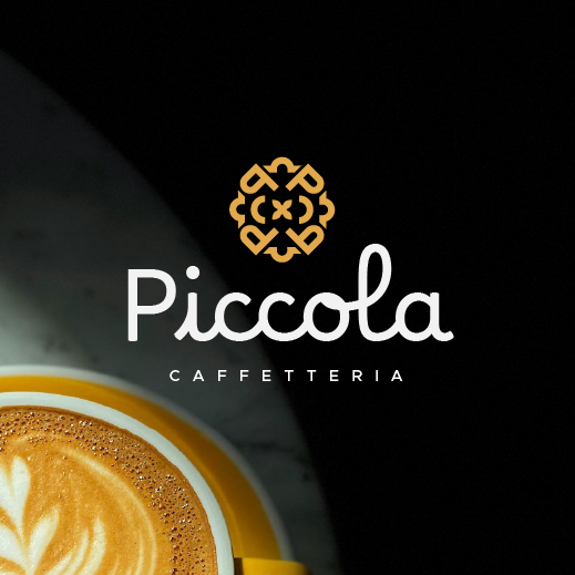 Cafe logo with the title 'Piccola'